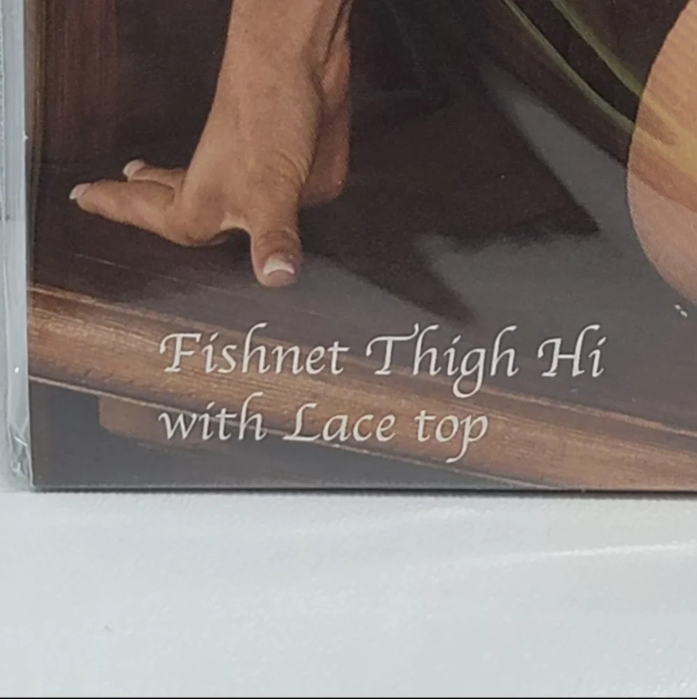 Elegant Moments Black Fishnet Thigh Hi Lace Top Style 1775 Multiple Available